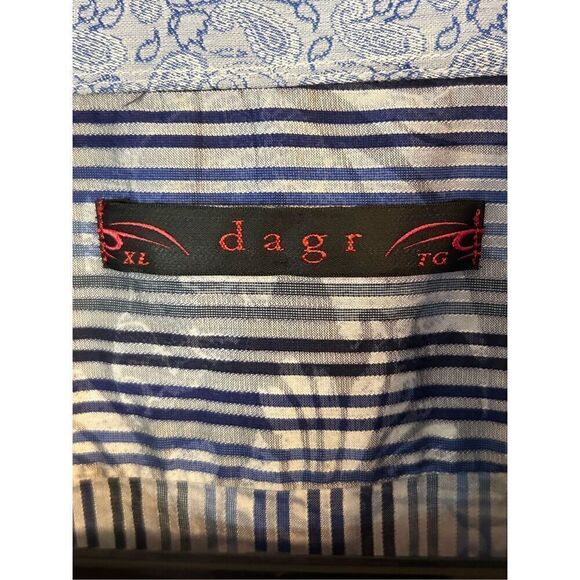 dagr Men's Multi-Color Striped /Floral Long Sleeve Button Down Shirt Size XL (42 - Picture 4 of 5